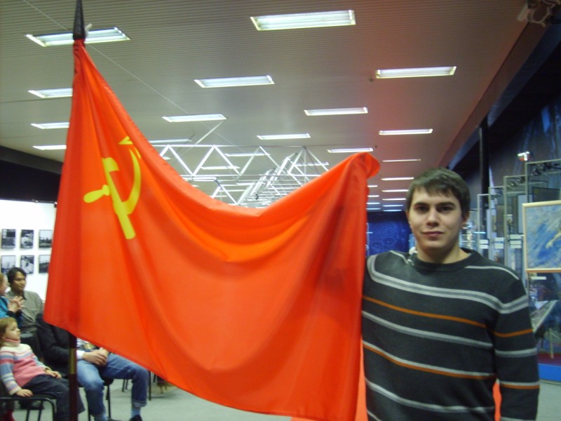 Zhenya with USSR Flag.jpg
