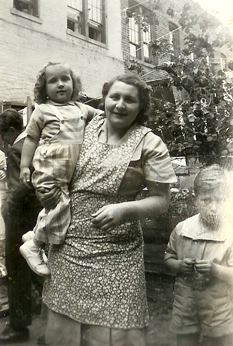 Aunt Betty holding cousin Phyllis - mother's side (circa 1942)