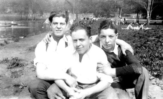 Paul, Richards father, (in front)  with friends 1932
