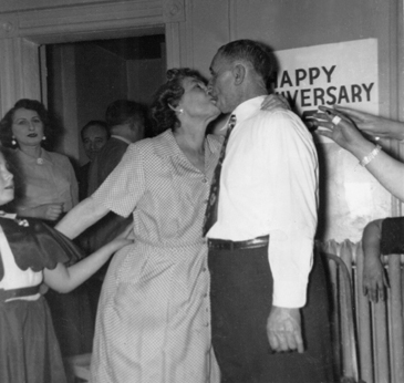 Grandma Anna and grandpa Louis (mothers side) at their 45th anniversary party (1952)