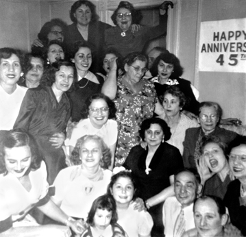 45th anniversary party for grandma Anna and grandpa Louis (mother's side) (1952)