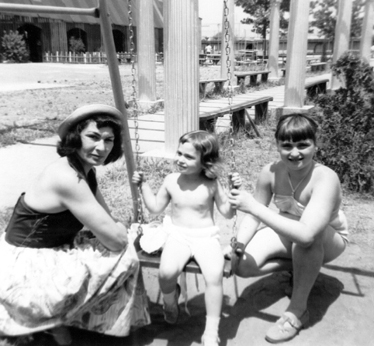 Left to right: Richards aunt Helen, and cousins Sara and Ruth - mothers side (1951)