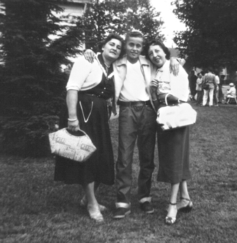 Left to right: Hilda (Richard's mother), Richard and aunt Rose (father's side) (1955)