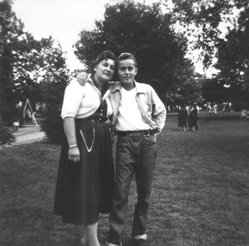Richard and his mother Hilda (1955)