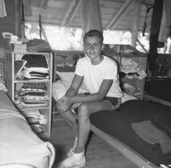 Richard when he was a counselor at a basketball summer camp (1957)