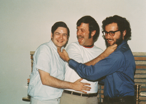 Richard and his friends from Brooklyn, Alan and Ken, proving that boys will be boys. (circa 1970)