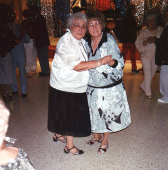 Hilda (Richards mother) on the right dancing with Betty (Hildas sister)- New Years Eve, 1988