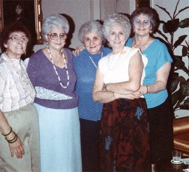 Left to right: Hilda (Richard's mother) and her sisters Lilly, Betty, Rosie and Clara 1986