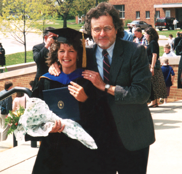 Judy's Ph.D. graduation - Judy and Richard (1997)