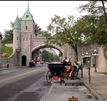 Gate to Old Qubec City on Rue St.-Louis in the Upper Town section. Qubec City is the only walled city in North America.