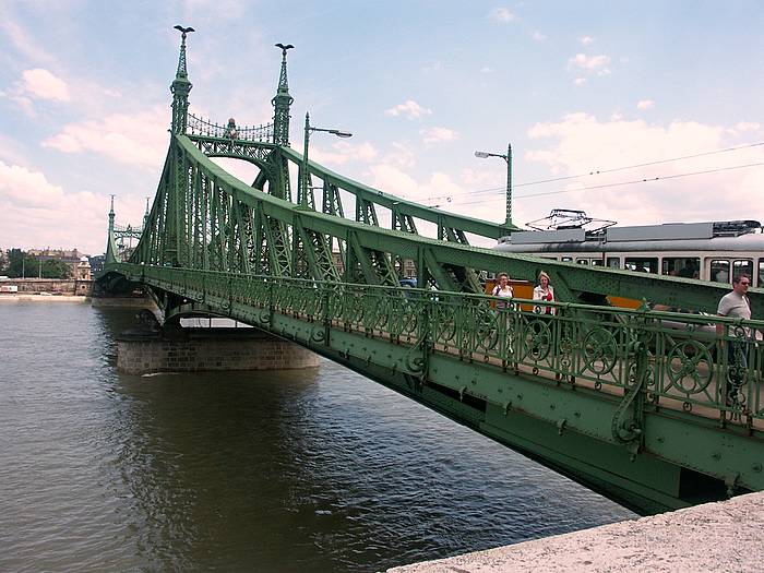 One of many bridges between Buda and Pest