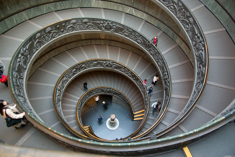 Spiral staircase in the Vaticans museums