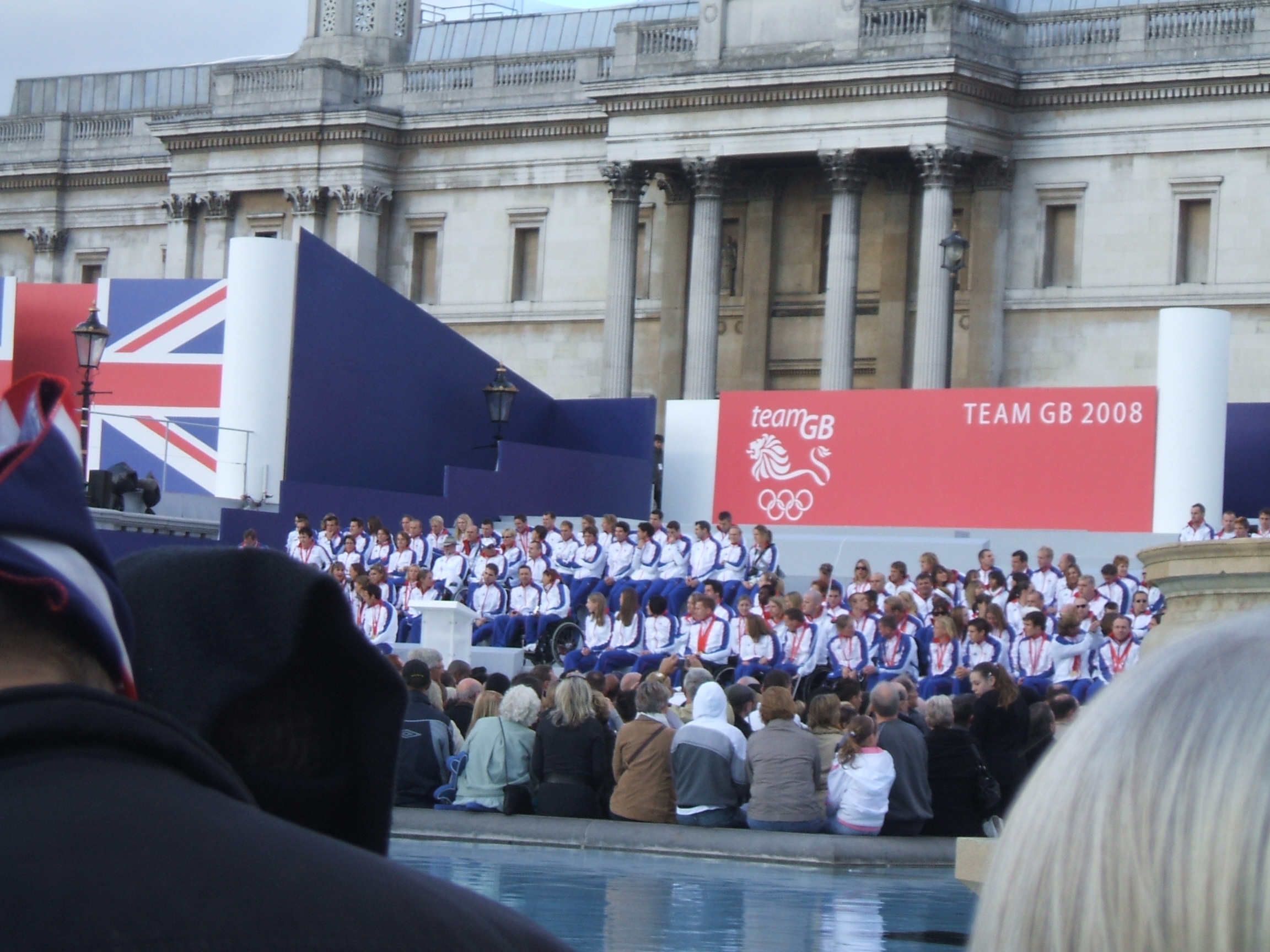 Olympians line up