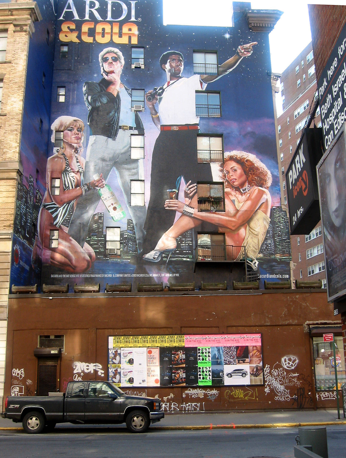 Bacardi Rum & Cola Building Mural