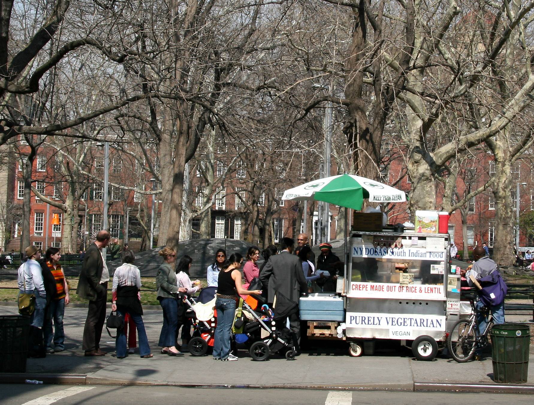 Line for Popular Vegan Indian Food