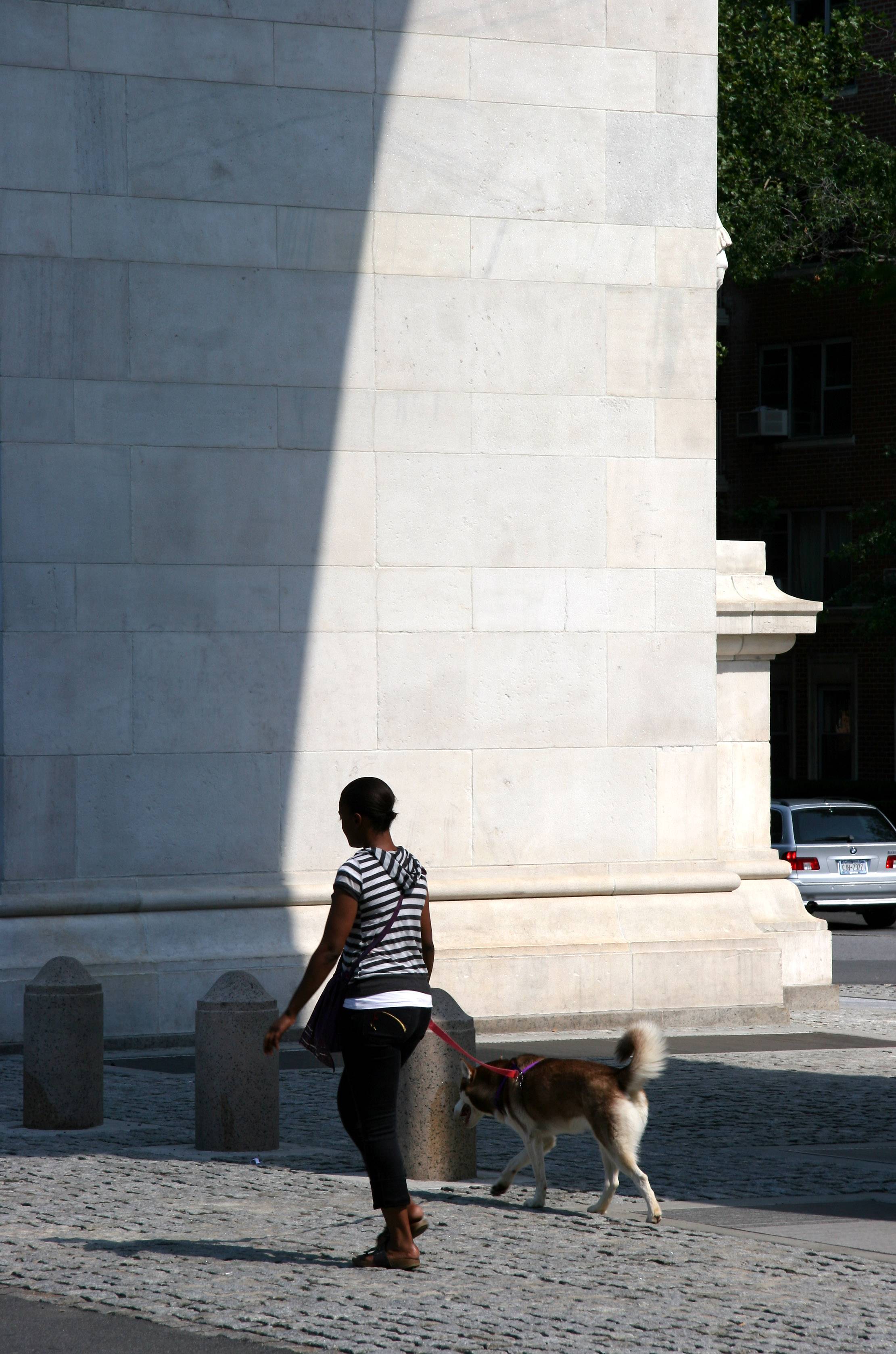 Morning Walk by Washington Square Arch