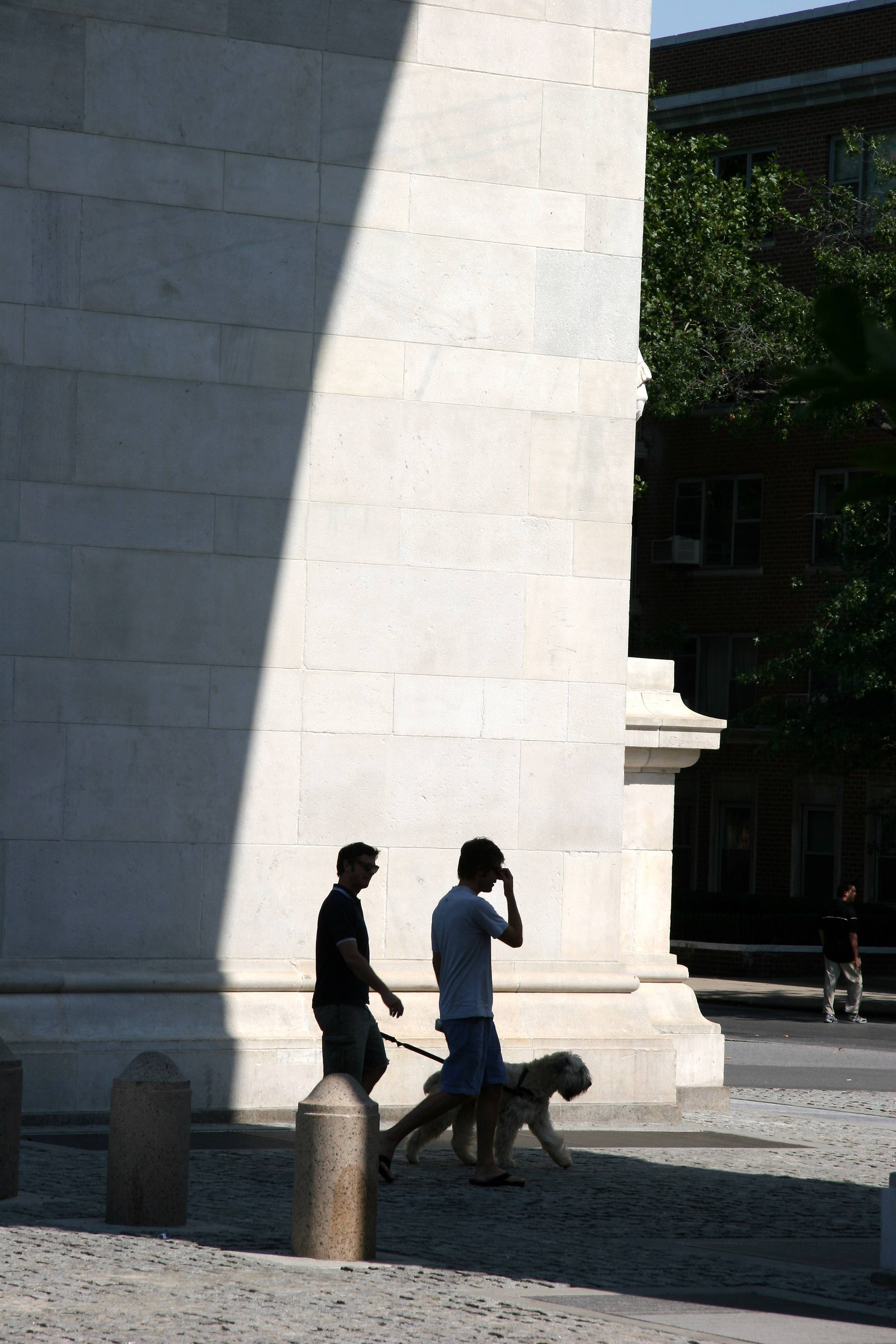 Morning Walk by Washington Square Arch