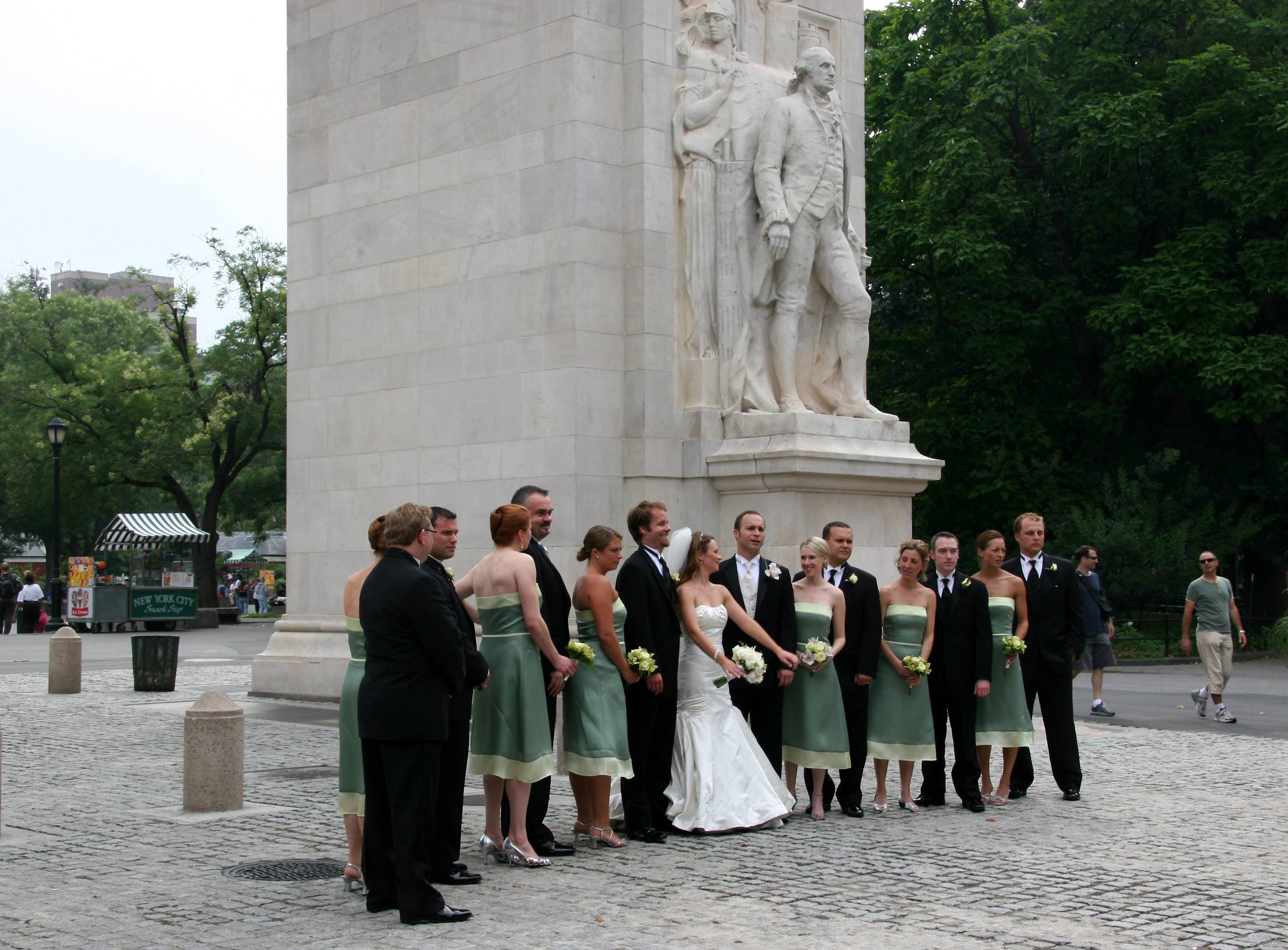 Wedding Party at the Arch