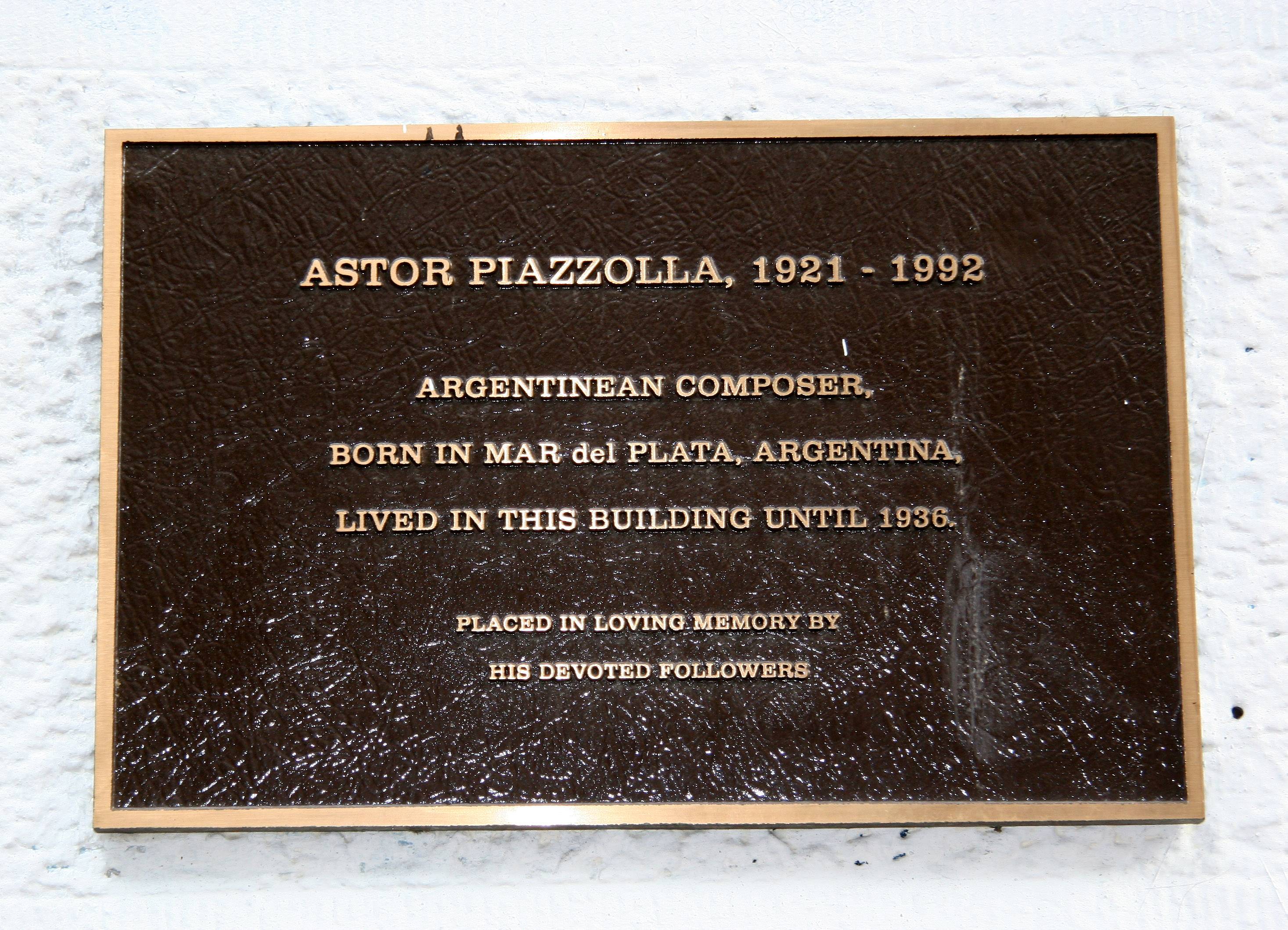 Composer Astor Piazzolla Marker