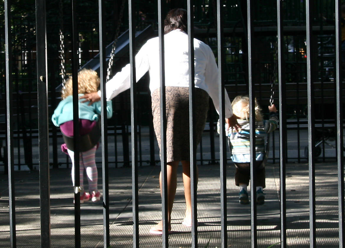 Swinging in the Playground