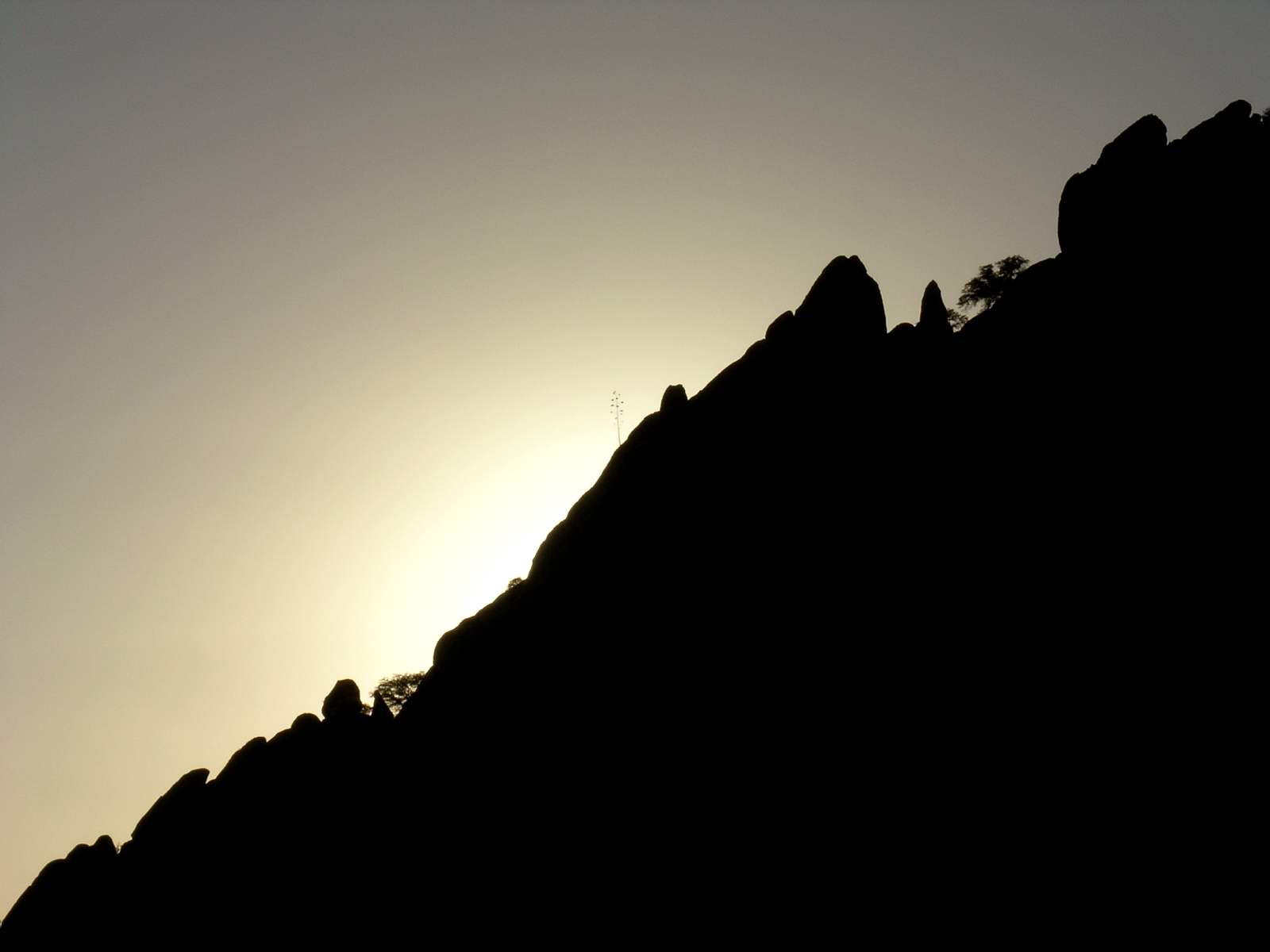 Setting Sun at Texas Canyon, AZ