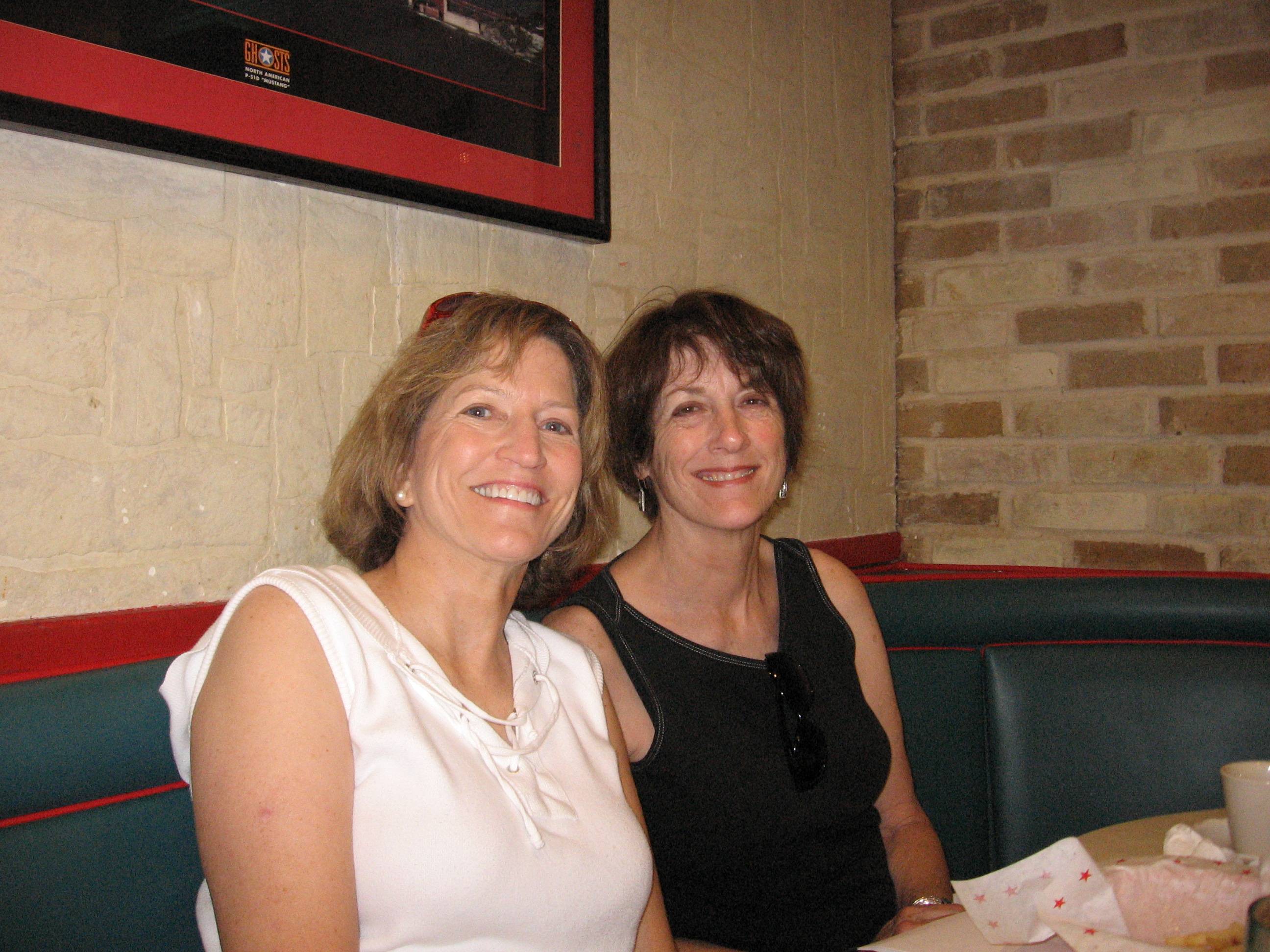 Lindas sister and herself in San Antonio