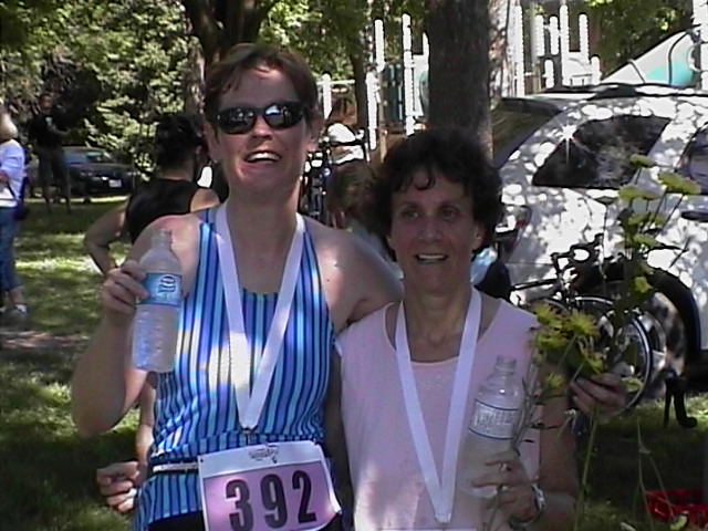 Two relieved finishers