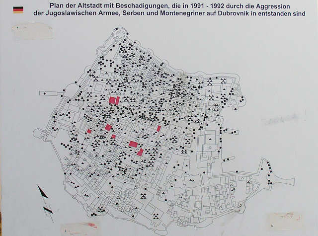 Ragusa bombing damages