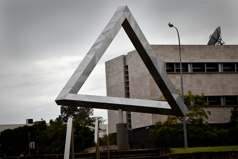 Triangles. (Impossible Triangle, Optical illusion)