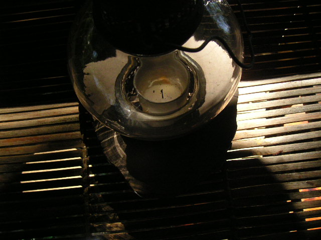 antique oil lamp