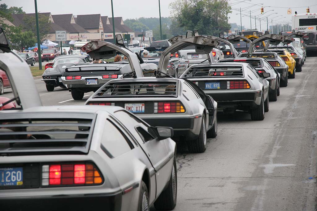 Obviously a perfect event for the DeLorean Club