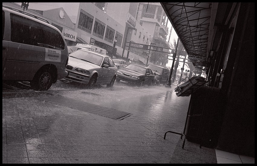 Rain in Downtown Miami