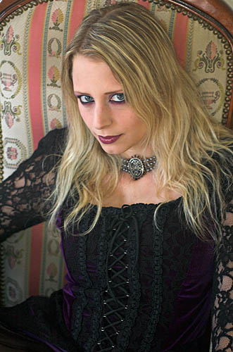 Gothic fashion model