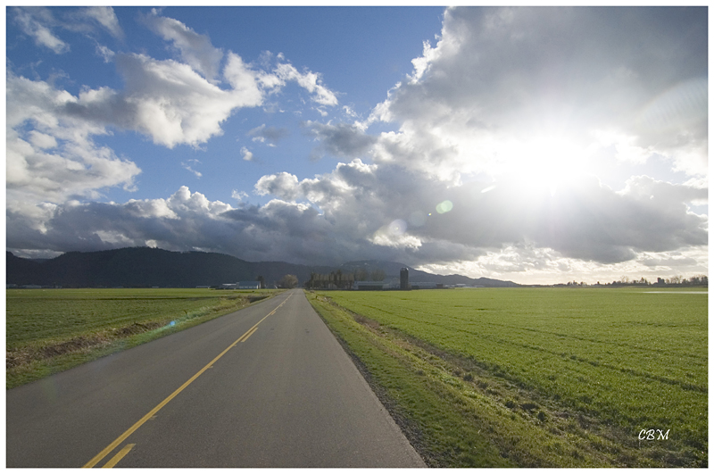 Straight stretch through the farmlands