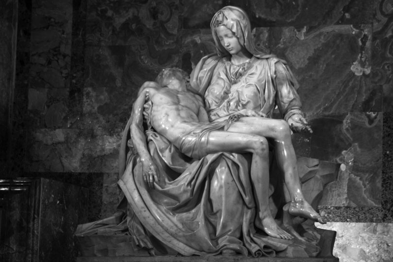 The pieta, Michelangelo sculpted and the only one he ever signed - in the Vatican,  Vatican City