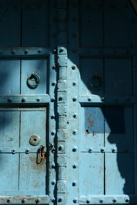 Shaded door, Vrindavan, Uttar Pradesh