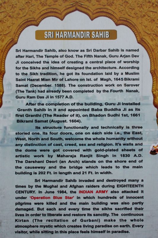 History 1 - Sri Harmandir, Golden temple, Amritsar, Punjab