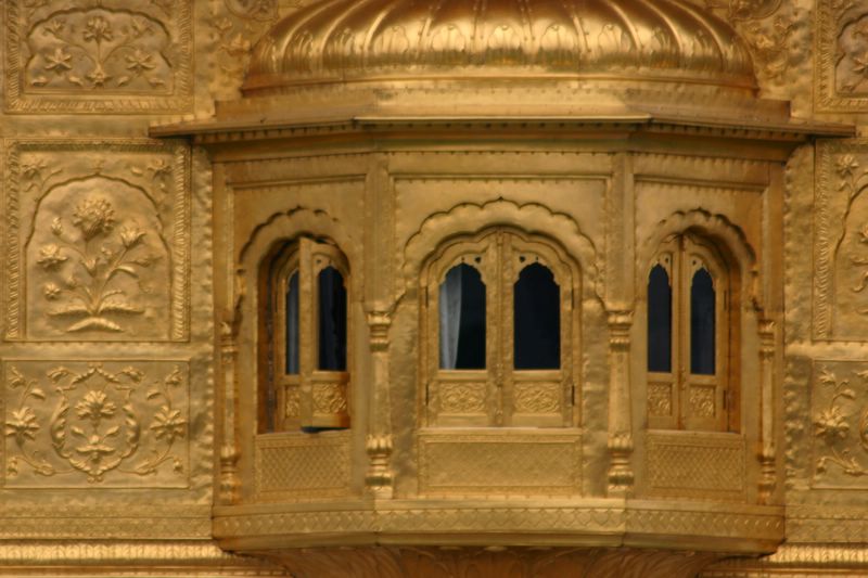 Golden bay window, Golden temple, Amritsar, Punjab