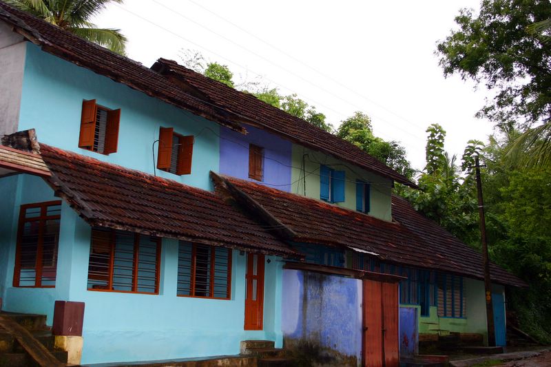 Colored houses, Melarkode, Kerala