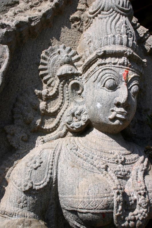 A closeup of Veerabhadra, Meenakshi temple, Madurai, India