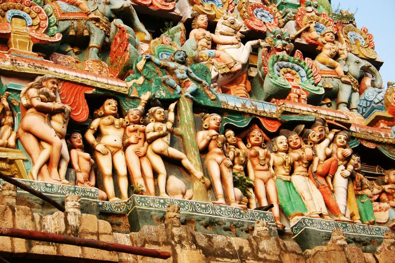 Erotic poses, Sarangapani Temple, Kumbakonam, India