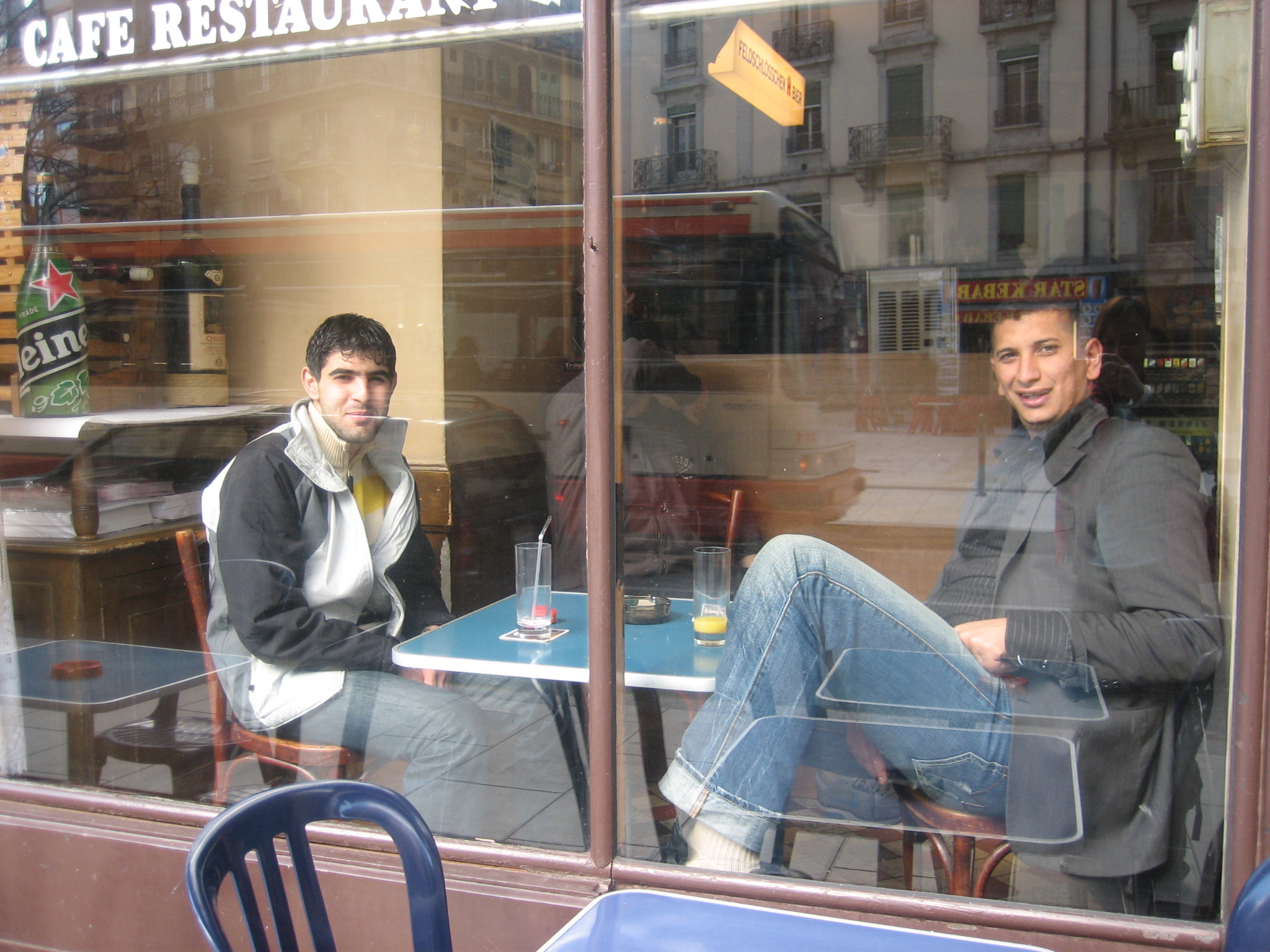 two guys love taking photos, but their friend dont like it
