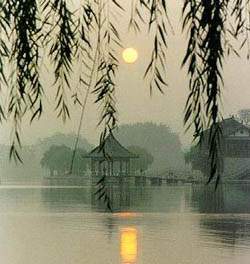 afterglow in Jinan