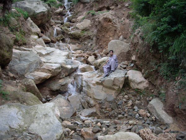 Aman Shaqeel on holiday waterfall
