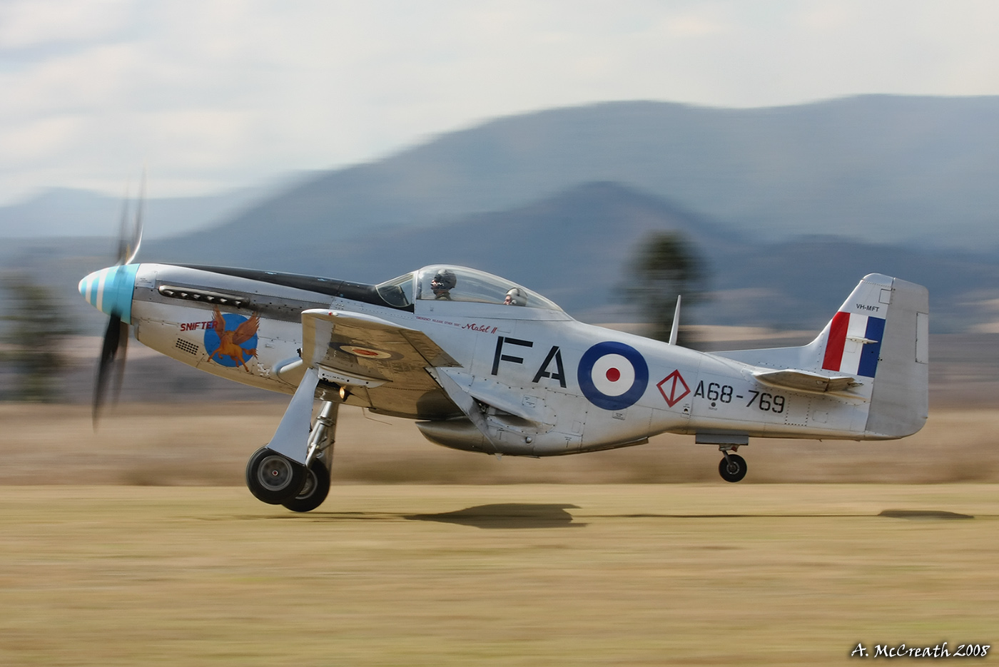 Watts Bridge 30 Aug 08 - CA-18 Mustang