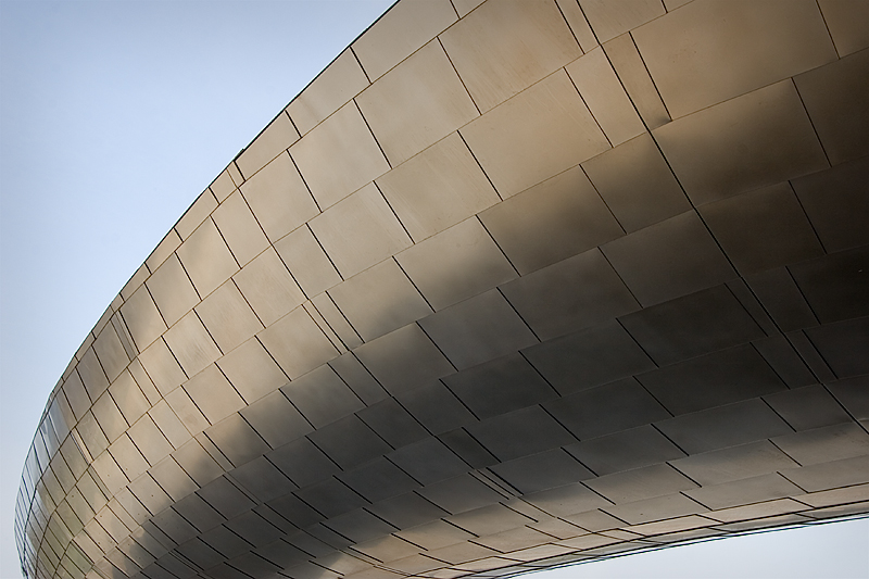 Steel ribbon against the sky