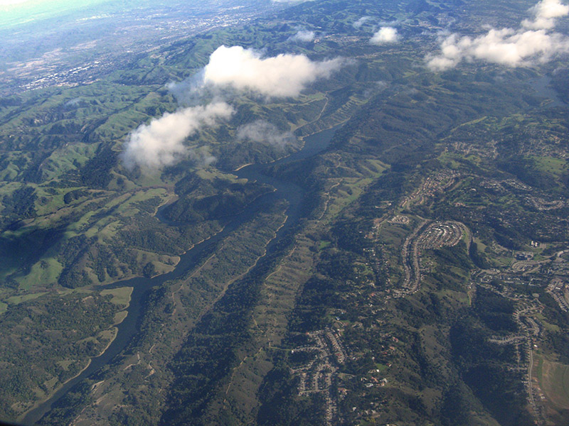 Over the Oakland- East Bay hills .. B0650