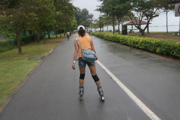 Joyce Blading Away on the East Coast