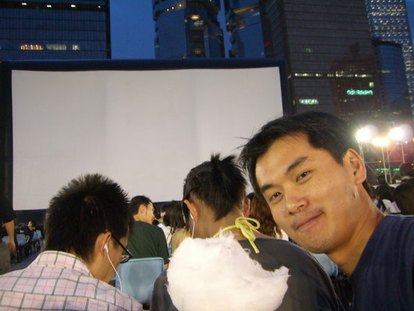 Khanh enjoying fairy floss