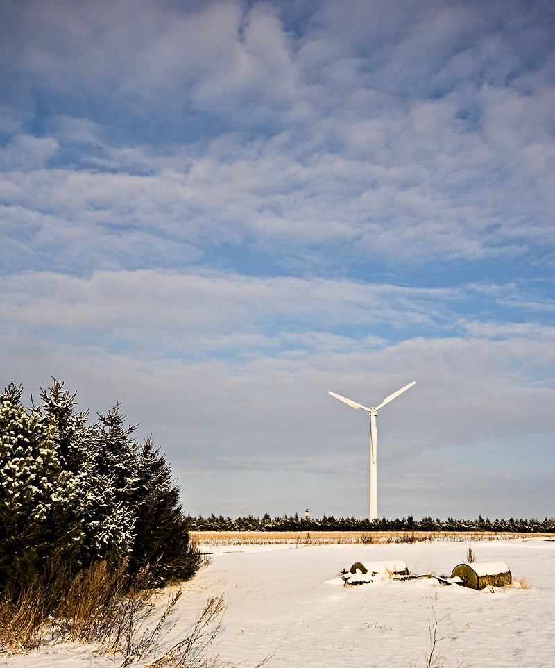 Snow and windmill